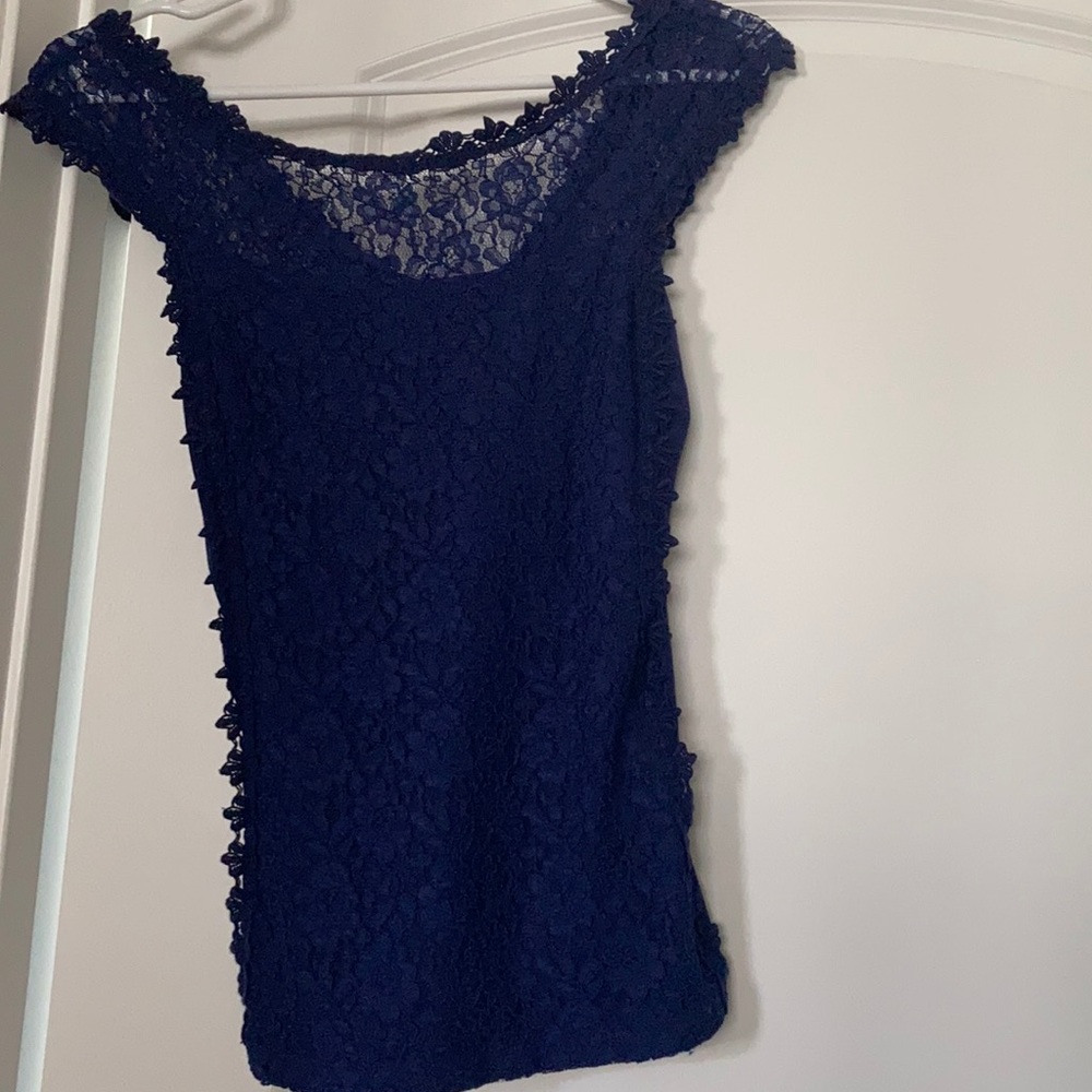 Blue Lace Top